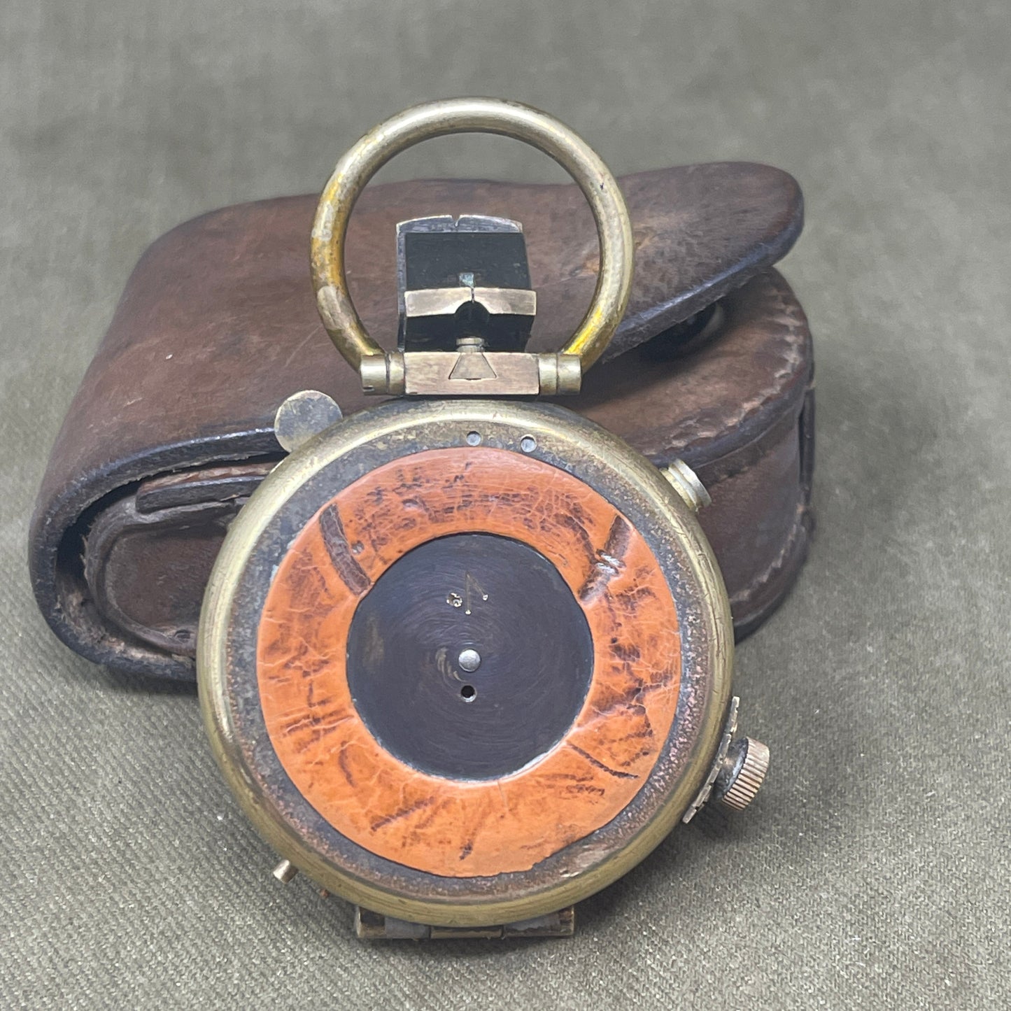 WWI British Military Compass by Short & Mason – With Original Leather Case