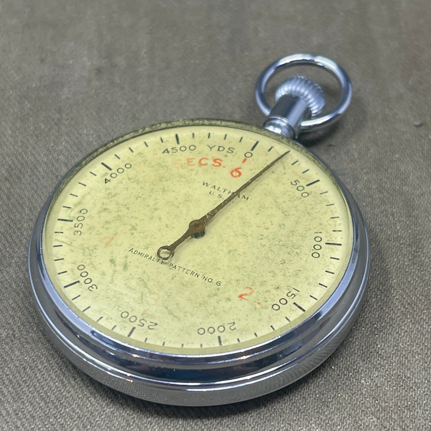 WWII Waltham U.S.A. Admiralty Pattern No.6 ASDIC Stopwatch – Royal Navy Issue (Copy)