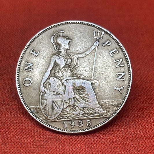 King George V1 WW12 Dated One Penny 1d Coins 1935-1948