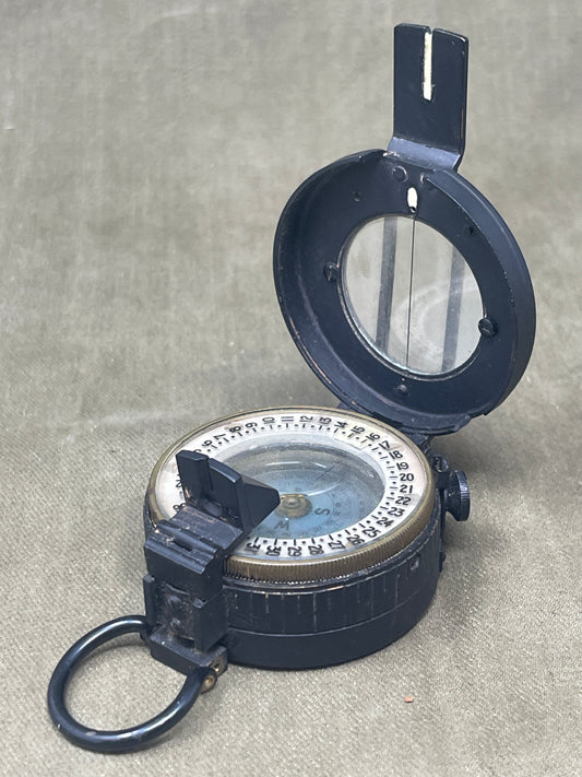 WWII British Prismatic Compass Dated 1943 T.G. CO London