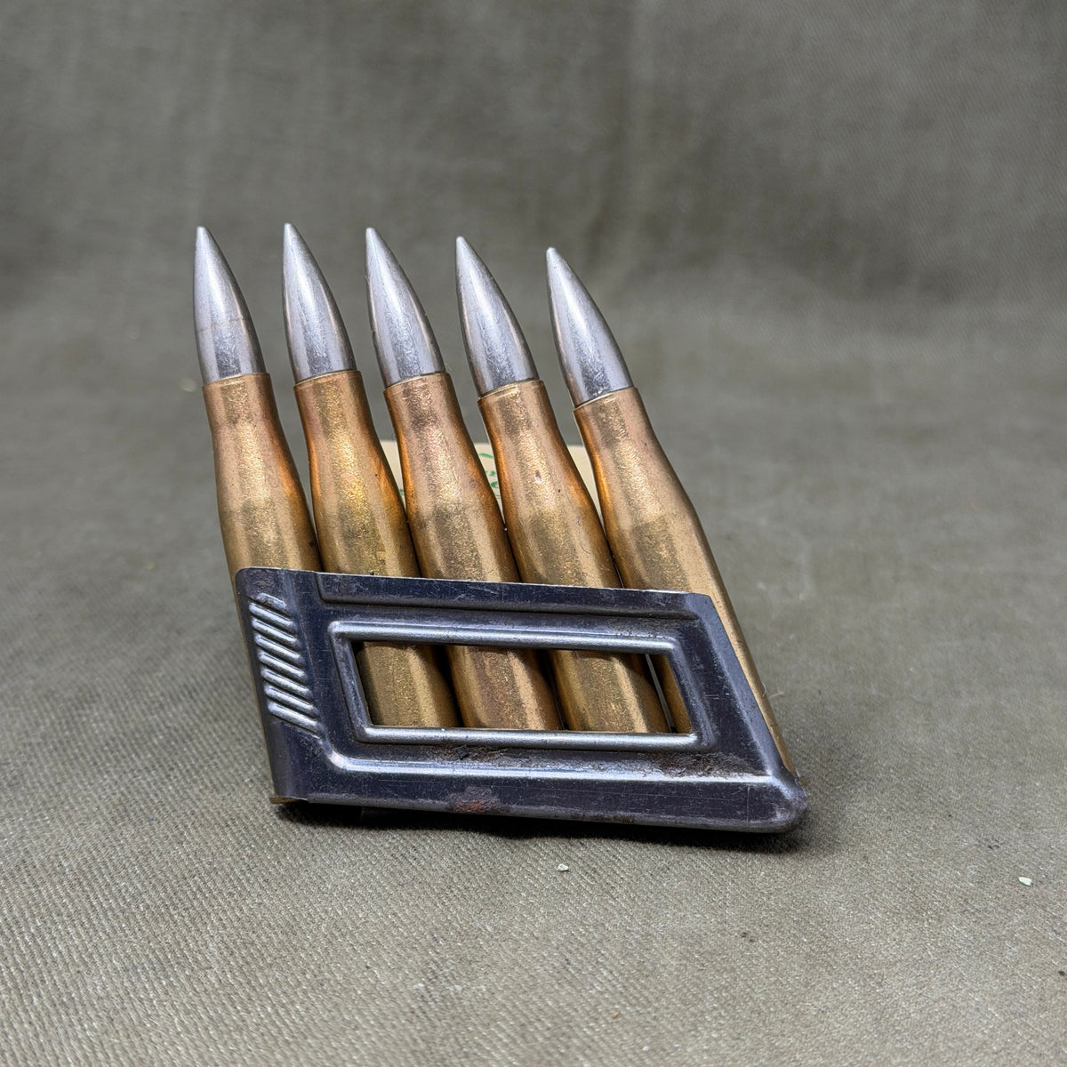 1938 Austrian 8×56R M30S Mannlicher M95 5-Round En-Bloc Clip – Inert