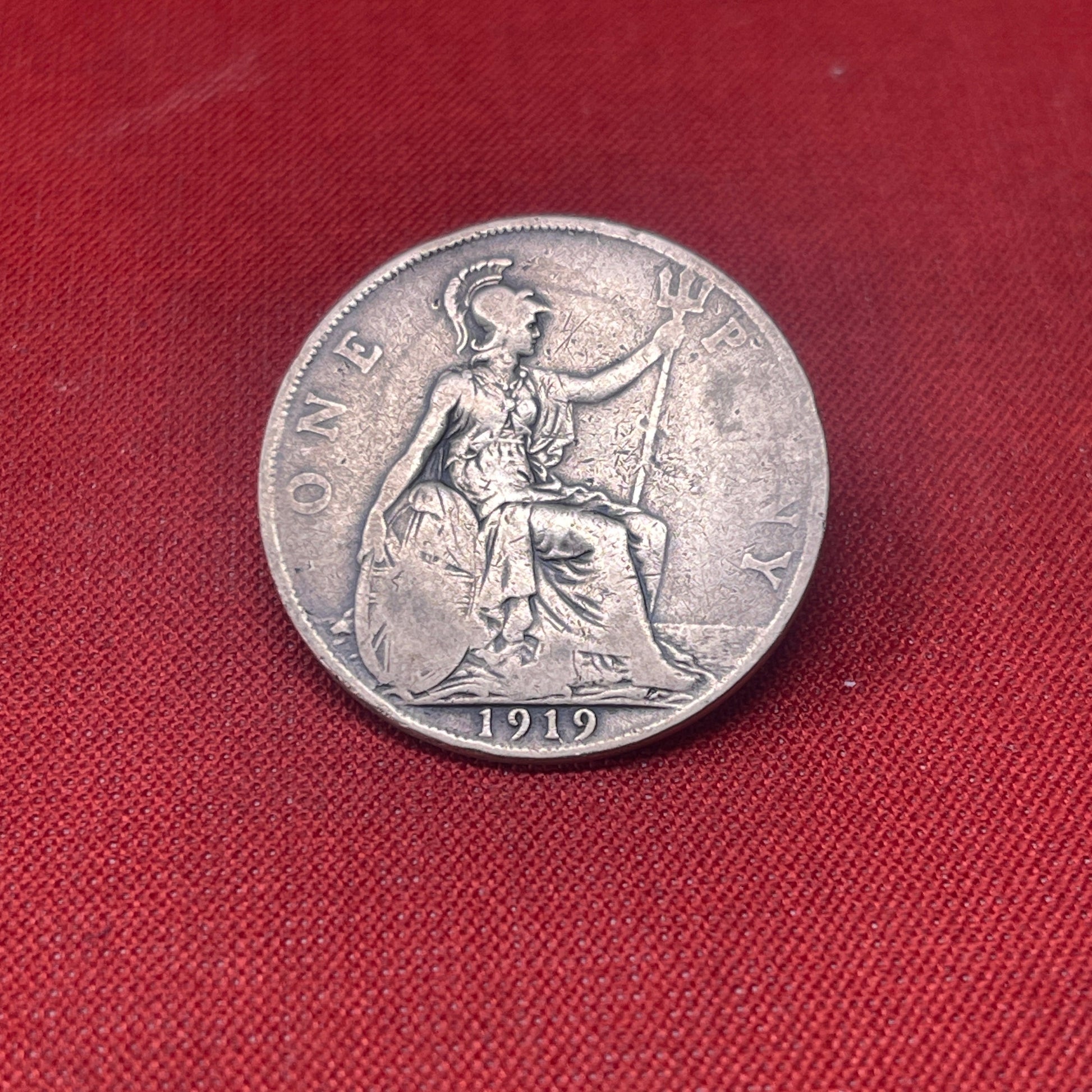 King George V One Penny Dated 1919