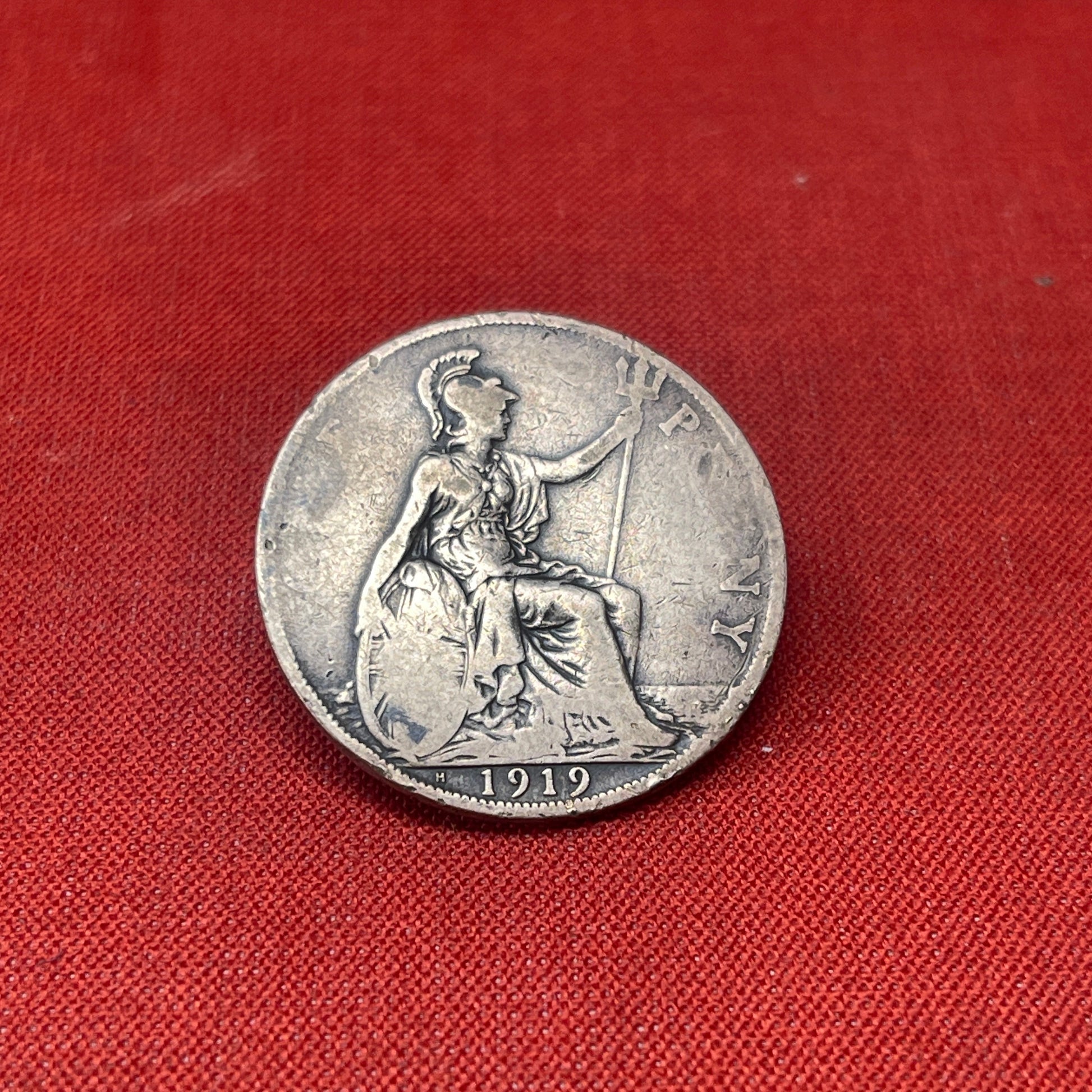 King George V One Penny Dated 1919