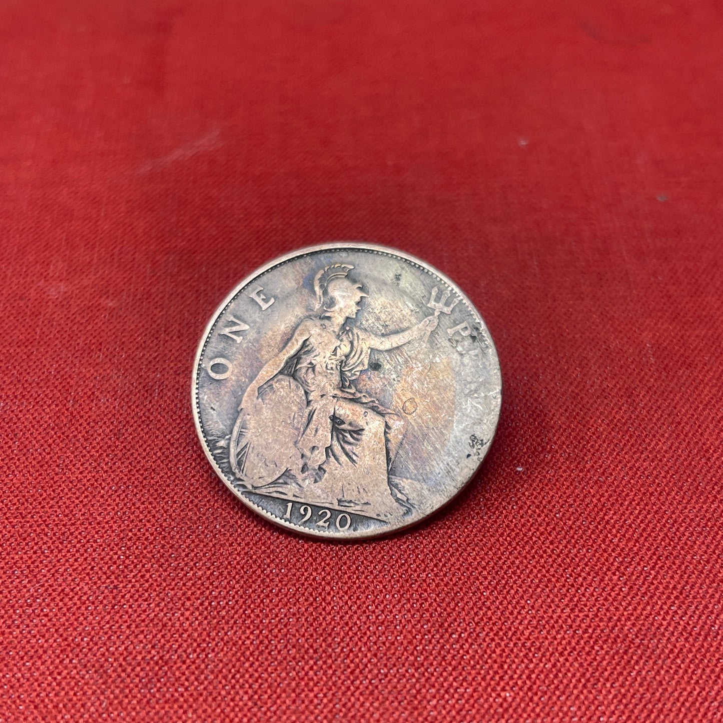 King George V One Penny Dated 1920