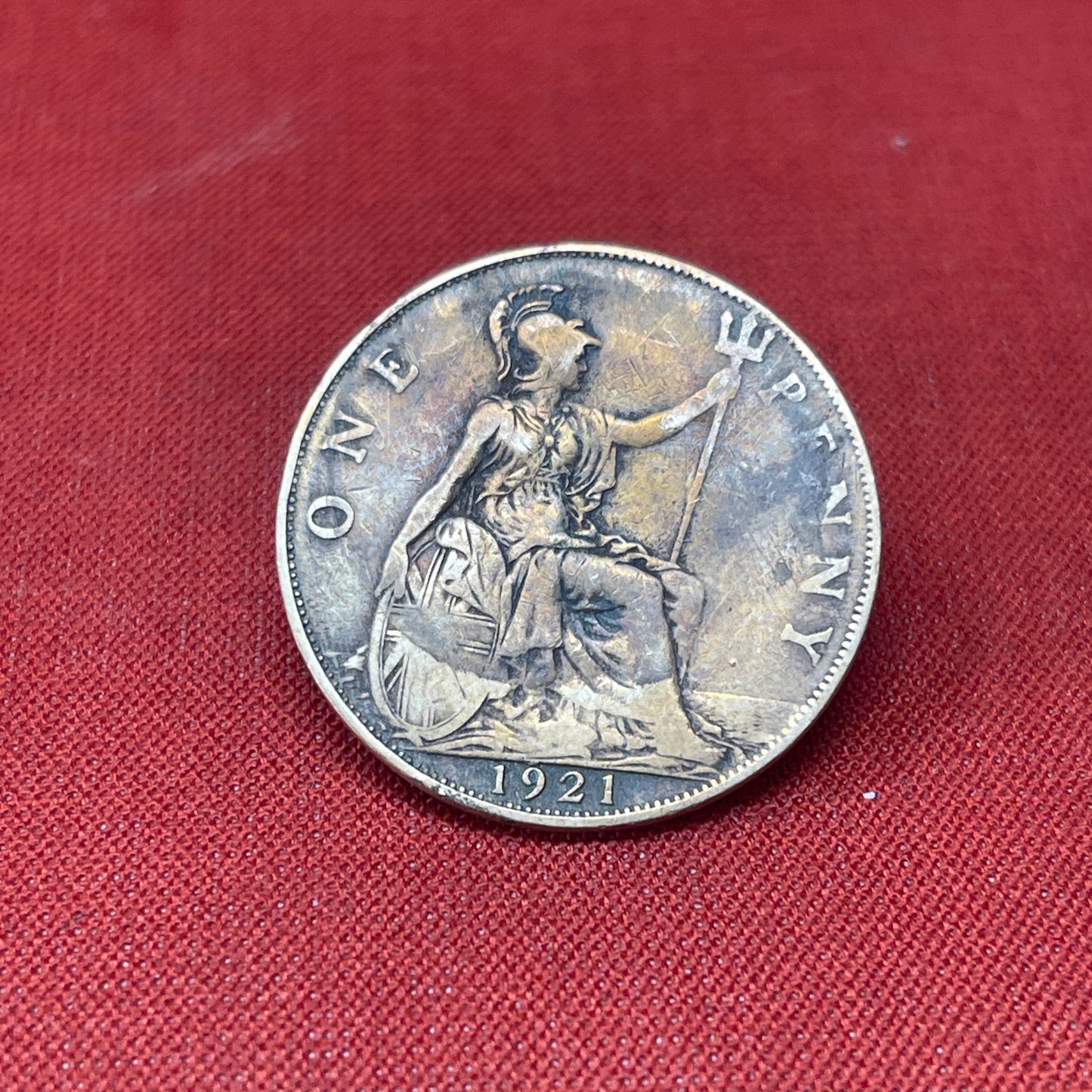 King George V One Penny Dated 1920