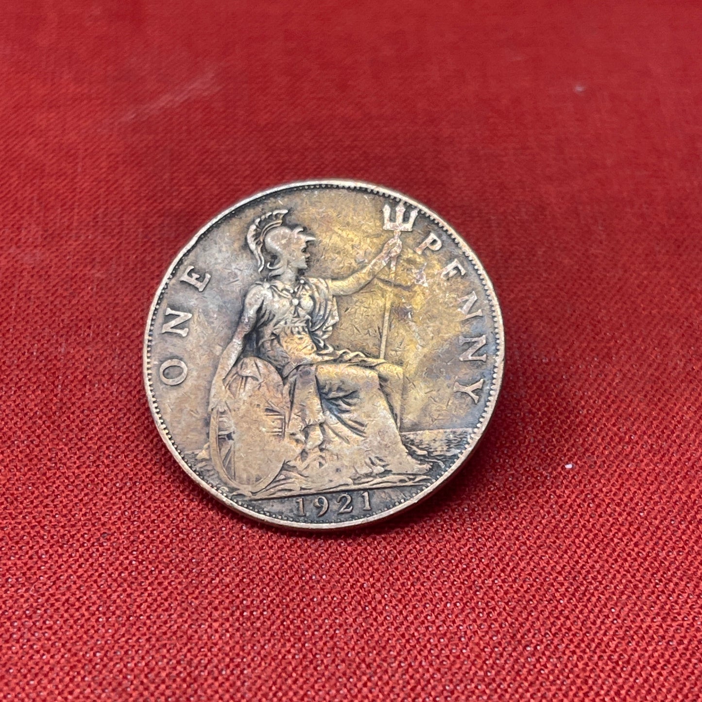 King George V One Penny Dated 1920