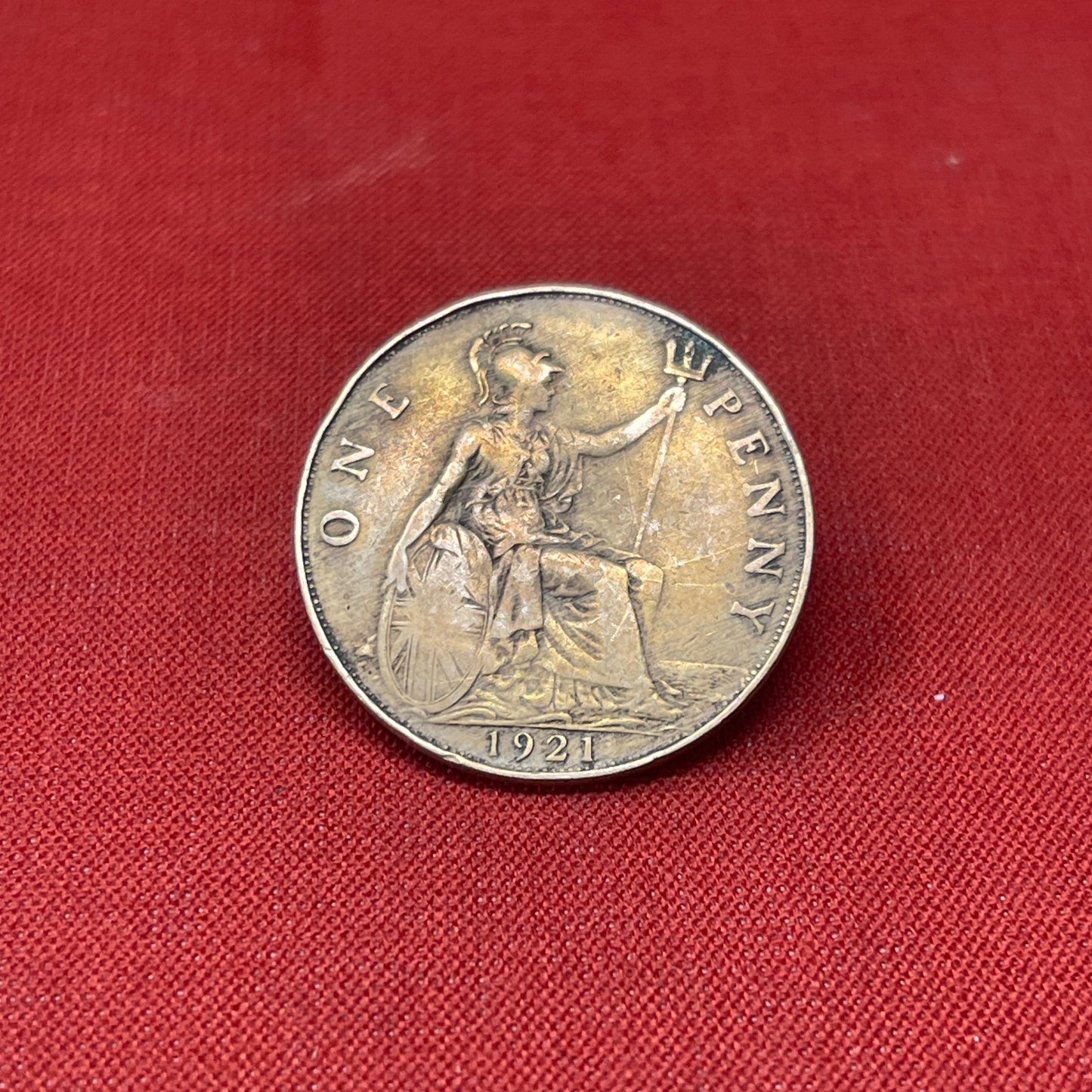 King George V One Penny Dated 1920