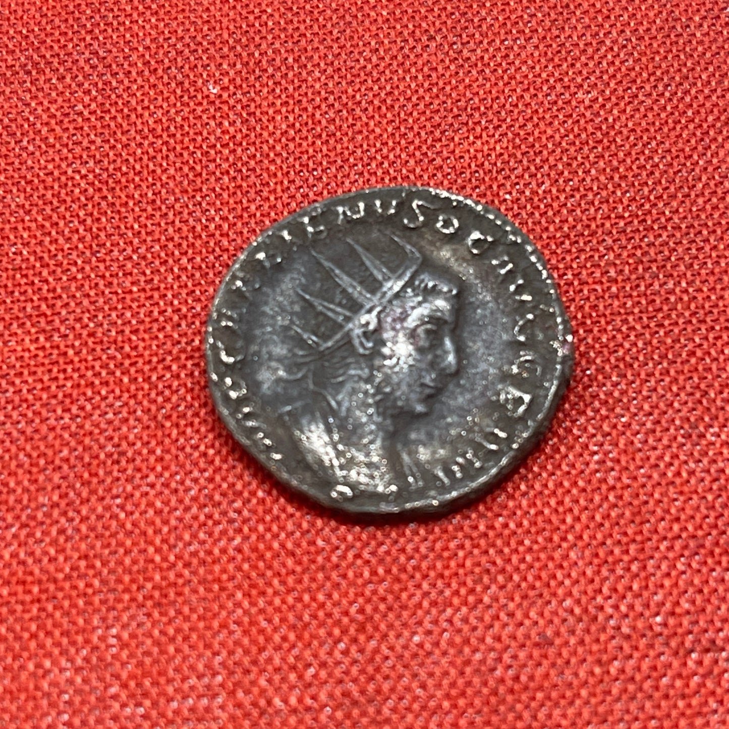 Obverse IMP C P LIC GALLIENVS P F AVG : Radiate, cuirassed bust r. Reverse VICTORIA GERM : Victory stg. l., holding wreath and palm; at foot, captive. Comments: Common (RIC); AOI (Availability on internet): 0, none found!