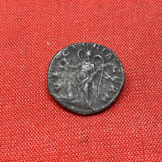 Obverse IMP C P LIC GALLIENVS P F AVG : Radiate, cuirassed bust r. Reverse VICTORIA GERM : Victory stg. l., holding wreath and palm; at foot, captive. Comments: Common (RIC); AOI (Availability on internet): 0, none found!