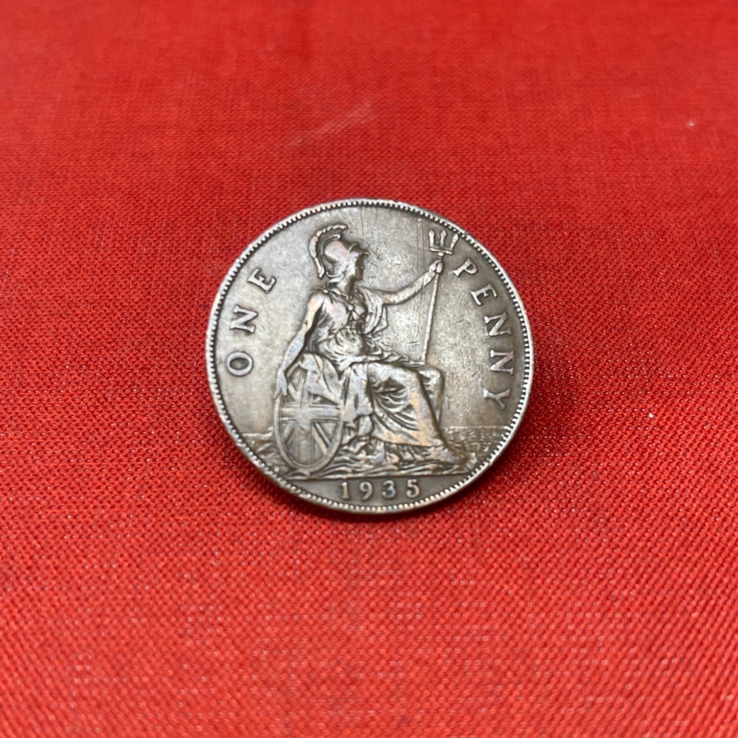 King George V One Penny Dated 1935