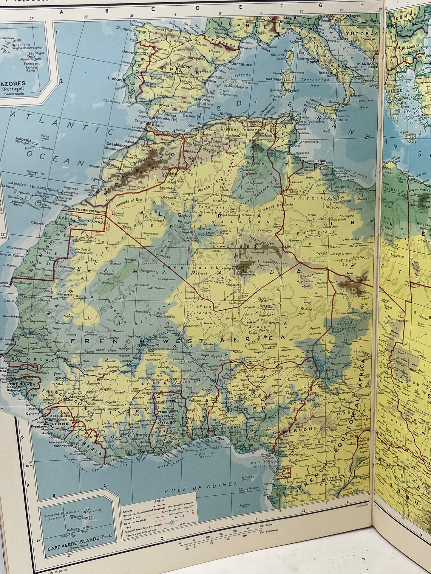 Vintage 1954 Dated The Oxford Atlas