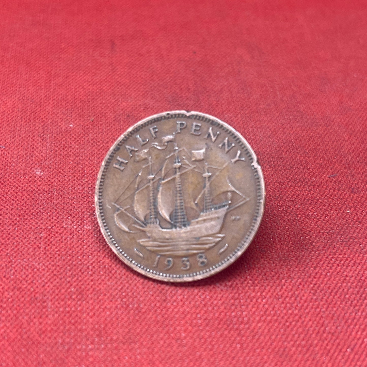 King George VI 1938 Half Penny