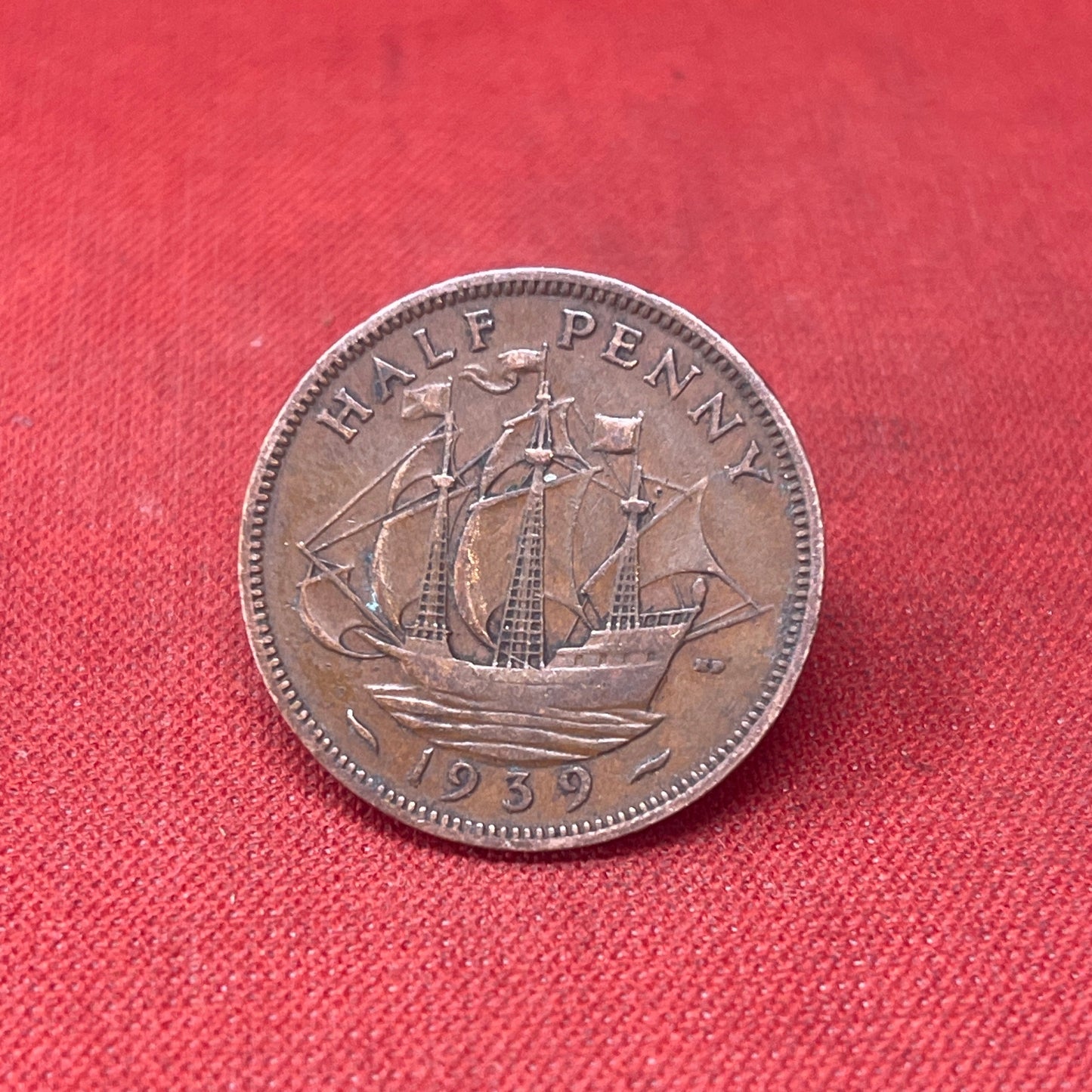 King George VI 1939 Half Penny
