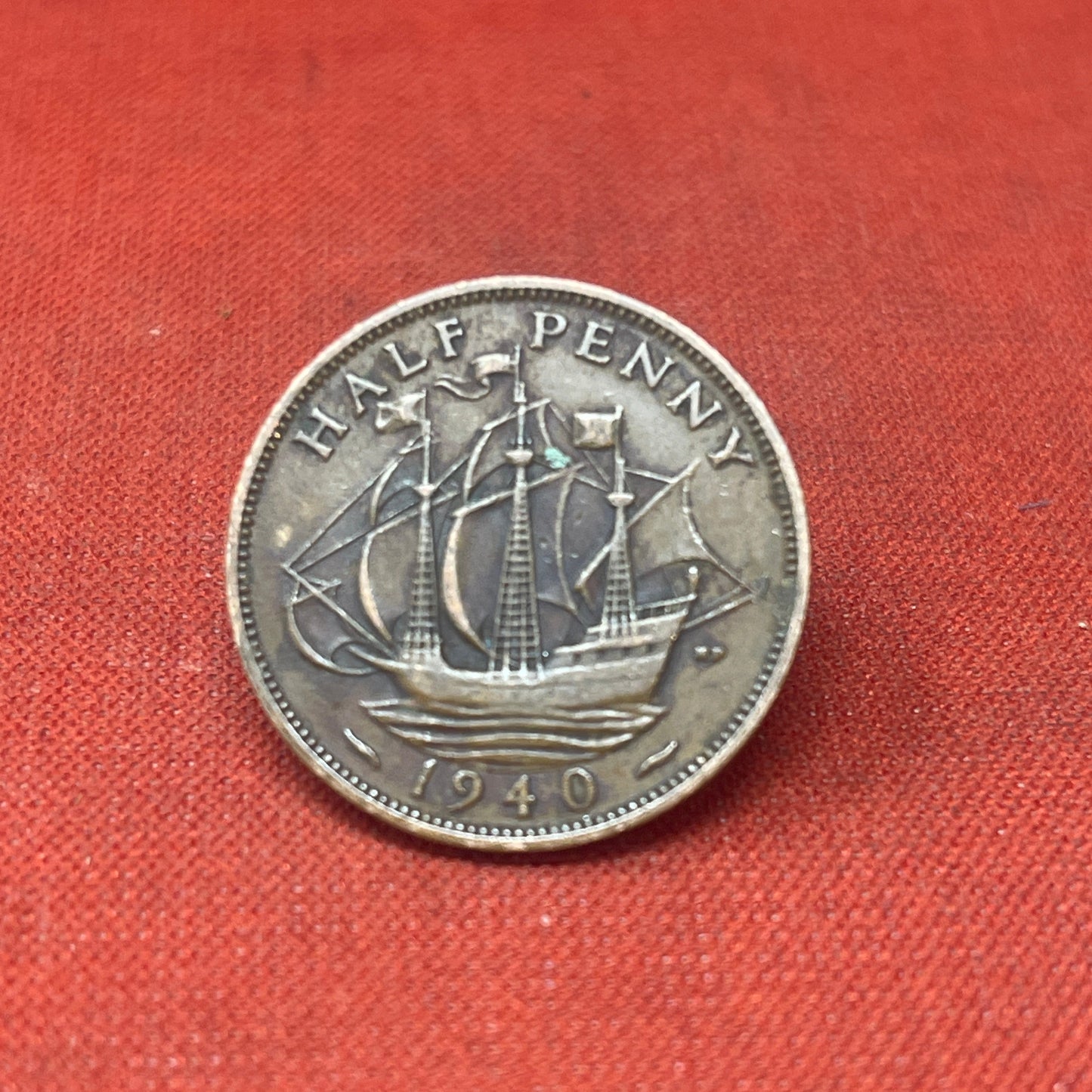King George VI 1940 Half Penny