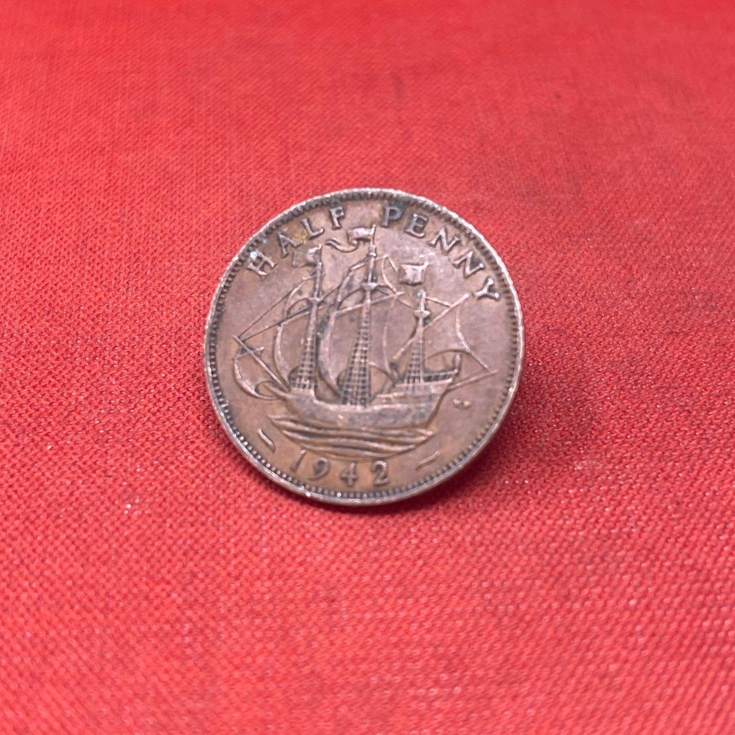 King George VI 1942 Half Penny