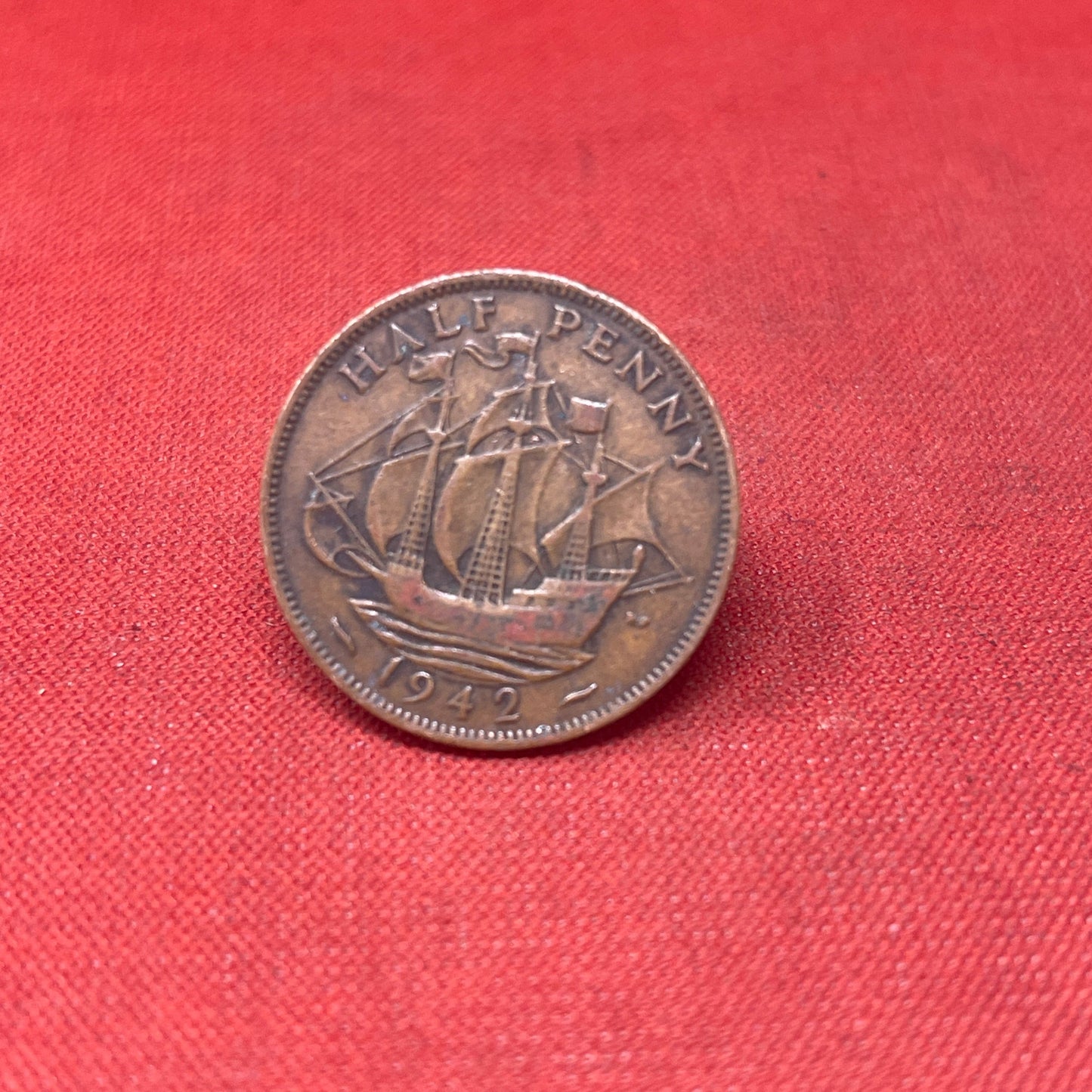 King George VI 1942 Half Penny