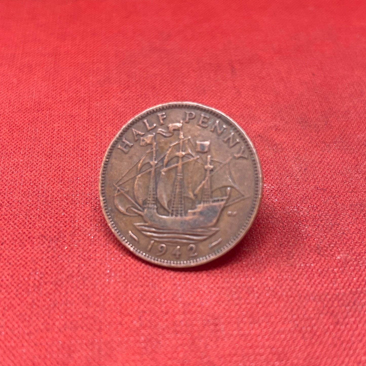 King George VI 1942 Half Penny