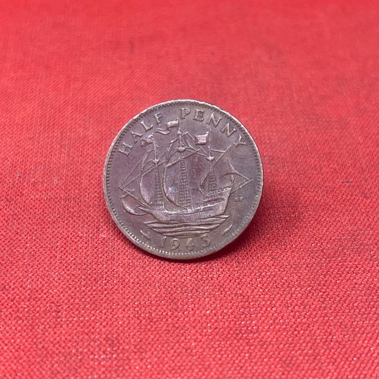 King George VI 1943 Half Penny