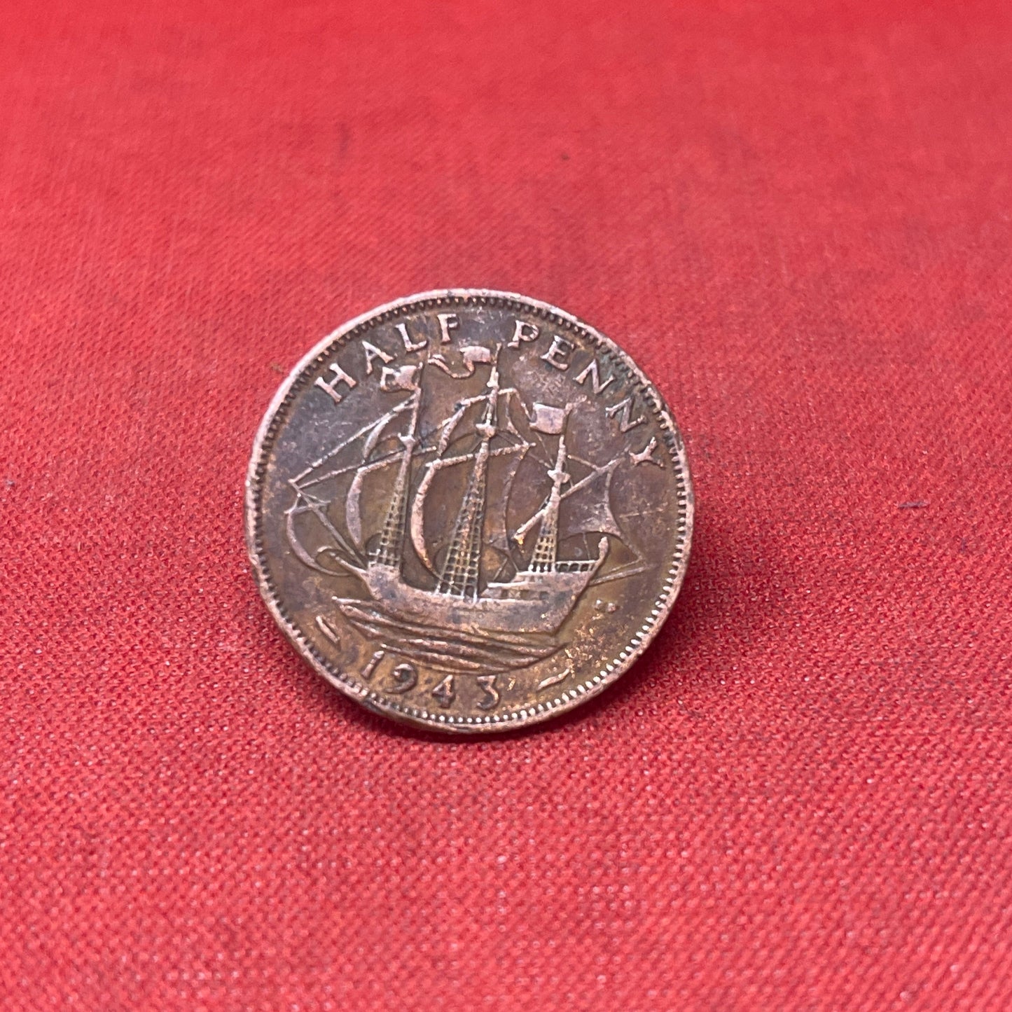 King George VI 1943 Half Penny