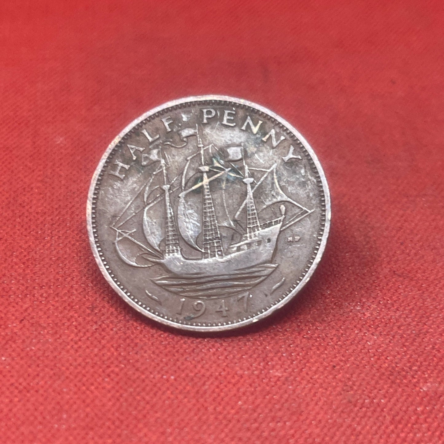 King George VI 1947 Half Penny