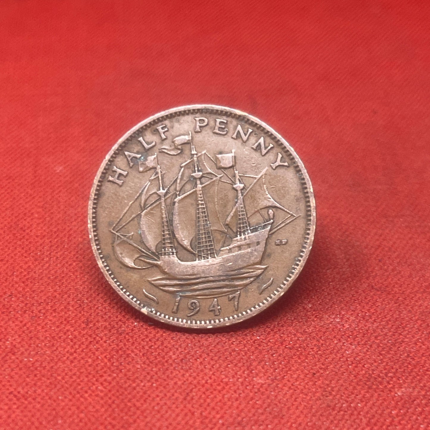King George VI 1947 Half Penny