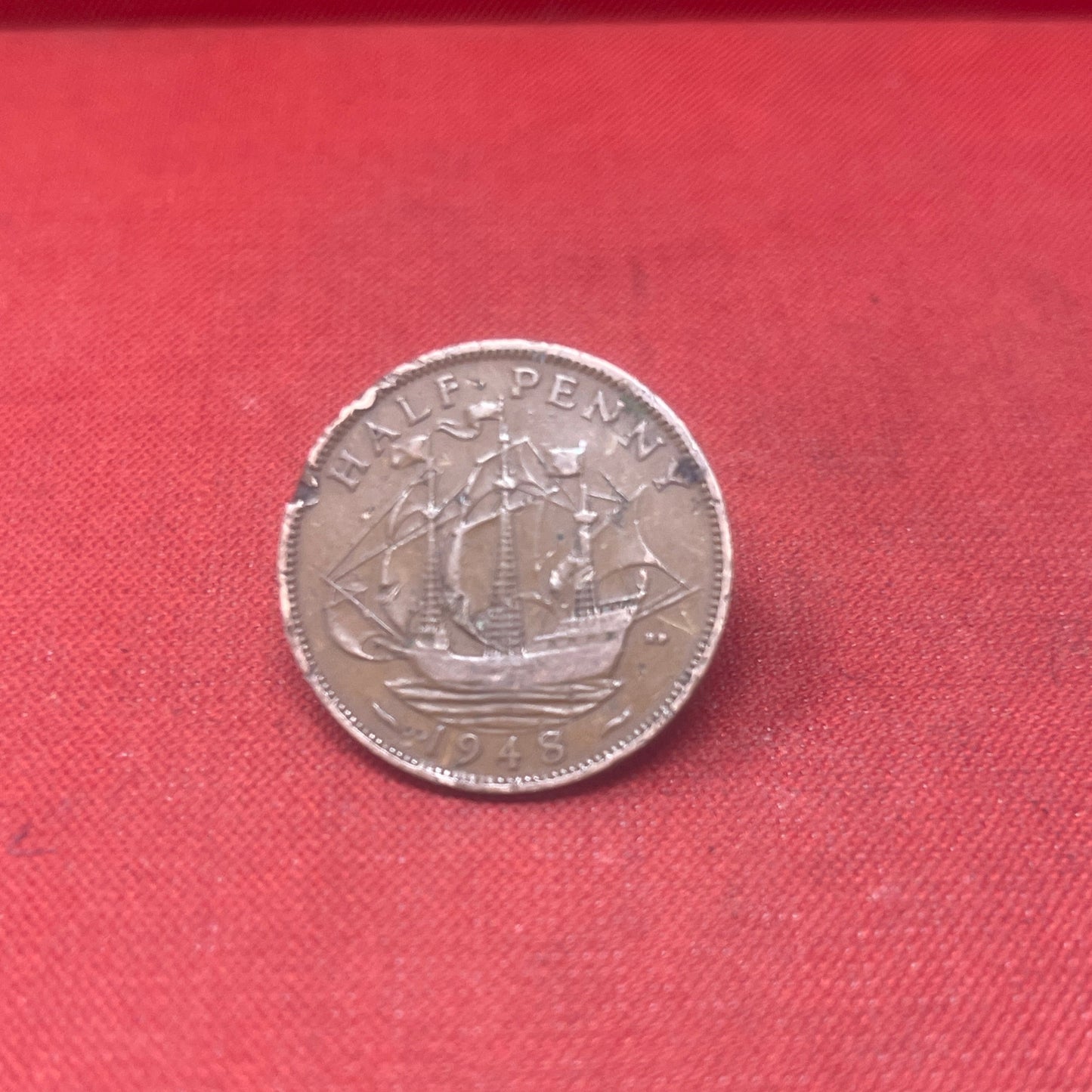 King George VI 1947 Half Penny