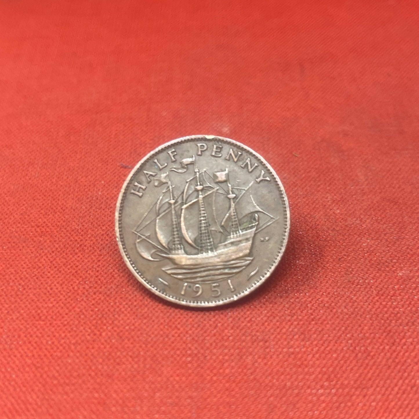 King George VI 1951 Half Penny