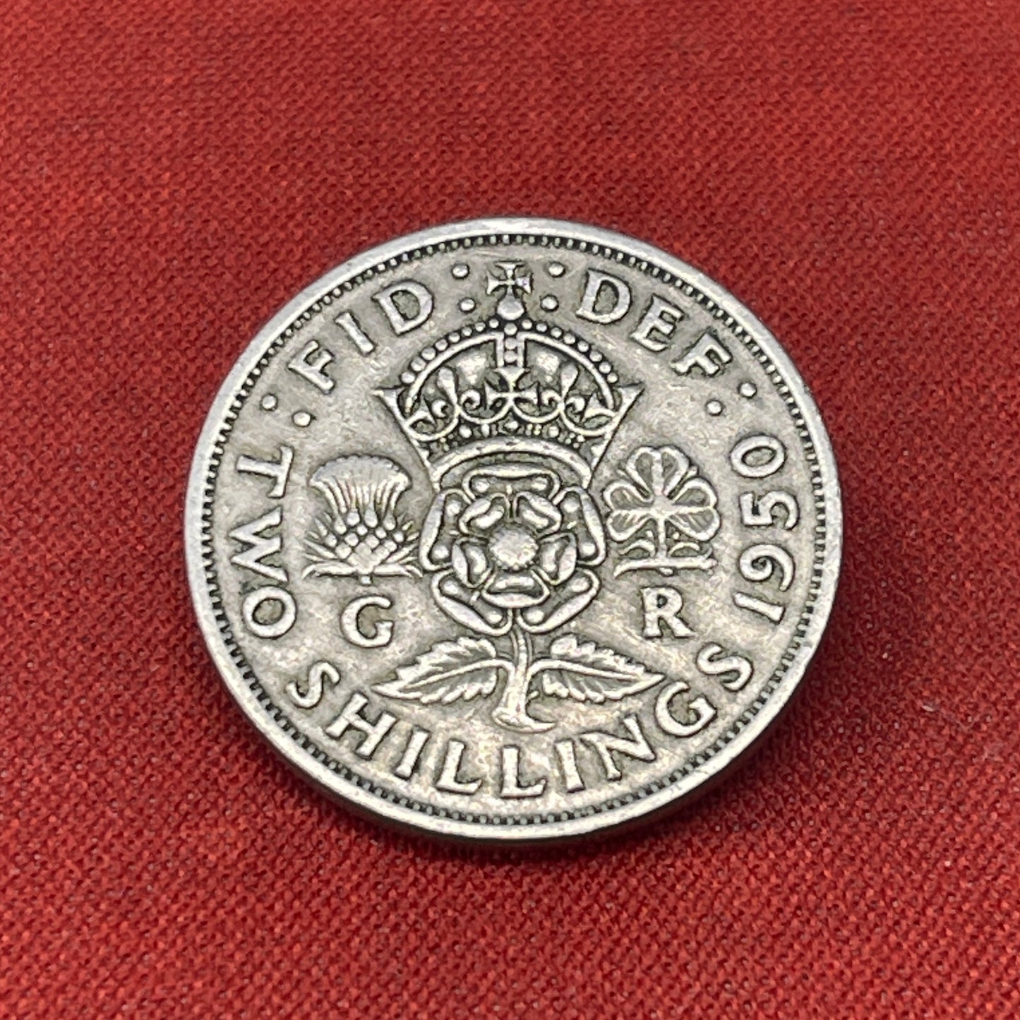 1950 George VI British 2 Shillings Florin Scottish