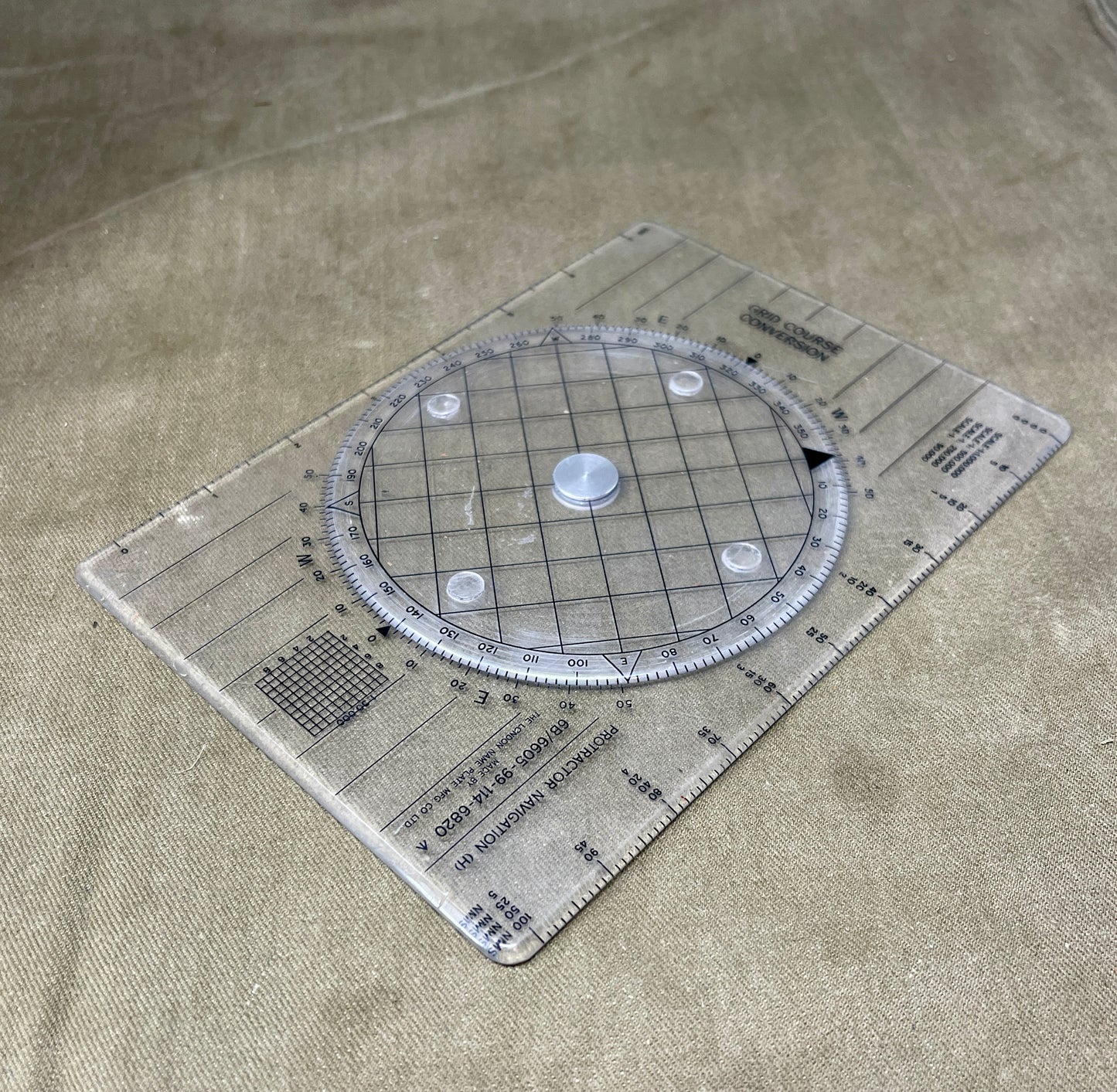 RAF Navigation Protractor – London Name Plate Co – NSN 6B/6605-99-114-6820