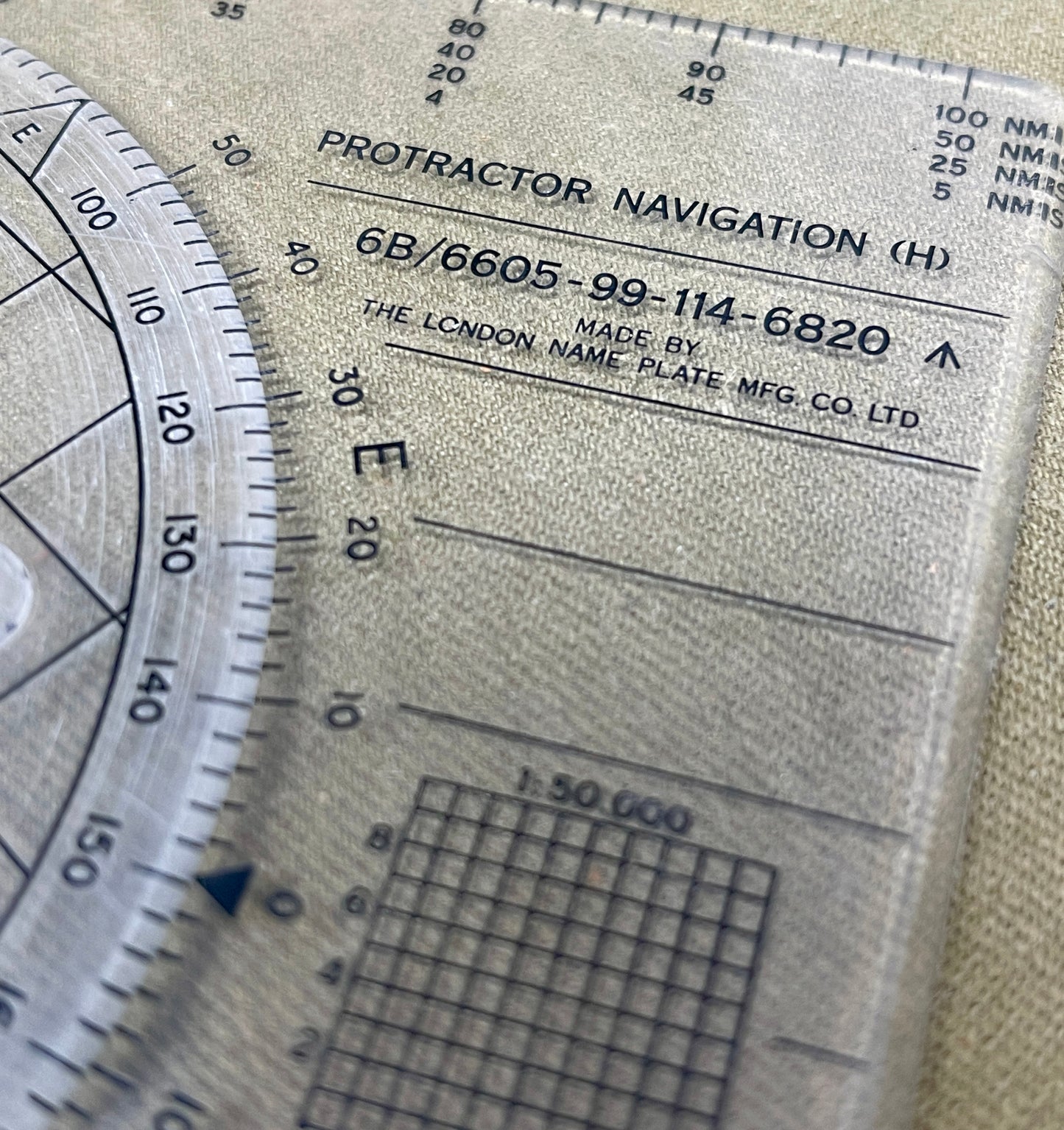 RAF Navigation Protractor – London Name Plate Co – NSN 6B/6605-99-114-6820