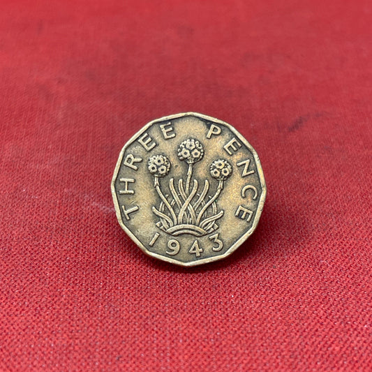 King George VI 1943 Threepence Coin
