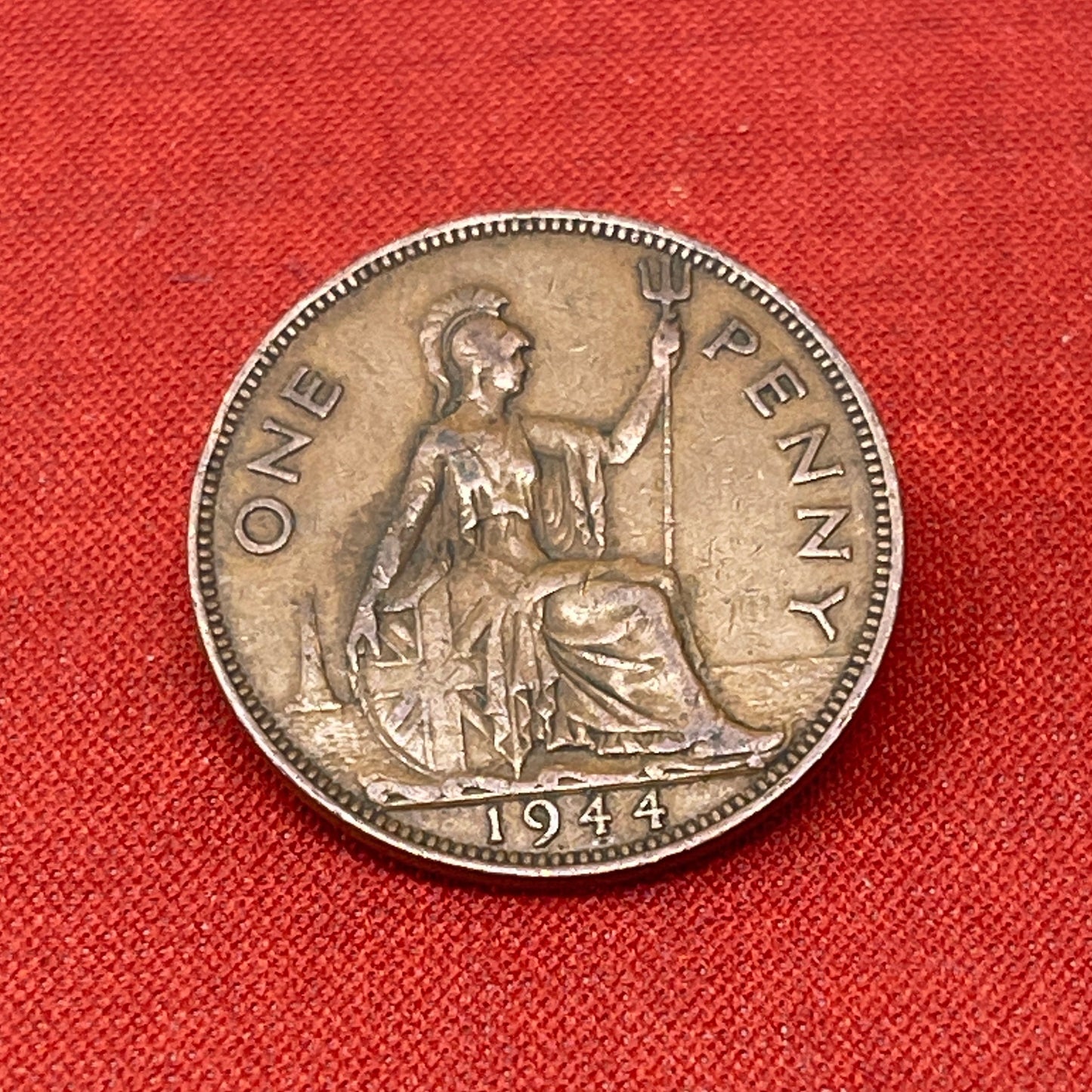 King George VI 1936 - 1952 One Penny Dated 1944
