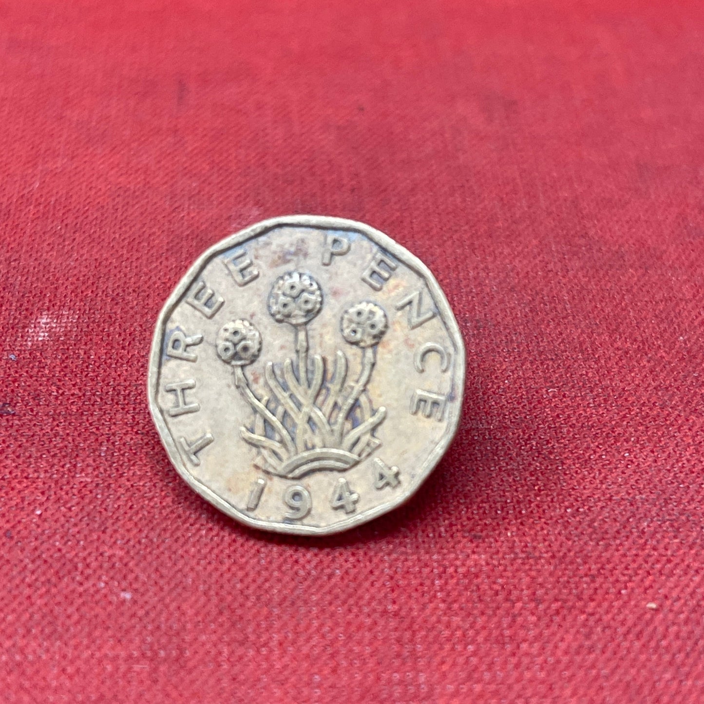 King George VI 1944 Threepence Coin