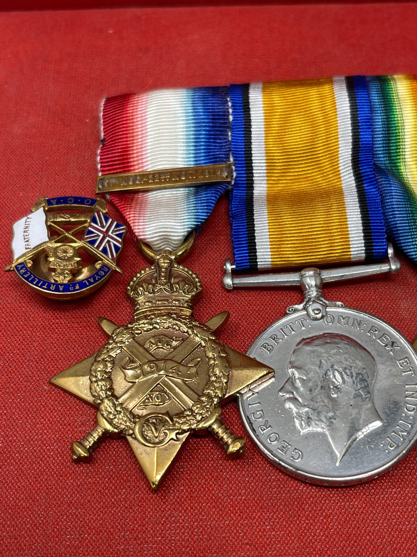 32310 Sjt J Brown R.F.A WW1 Trio, LSGC, MSM