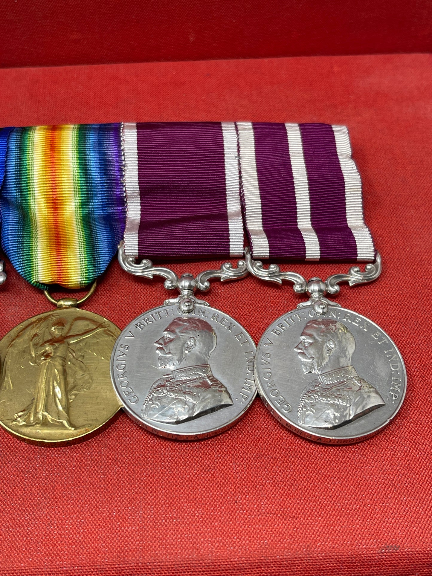 32310 Sjt J Brown R.F.A WW1 Trio, LSGC, MSM