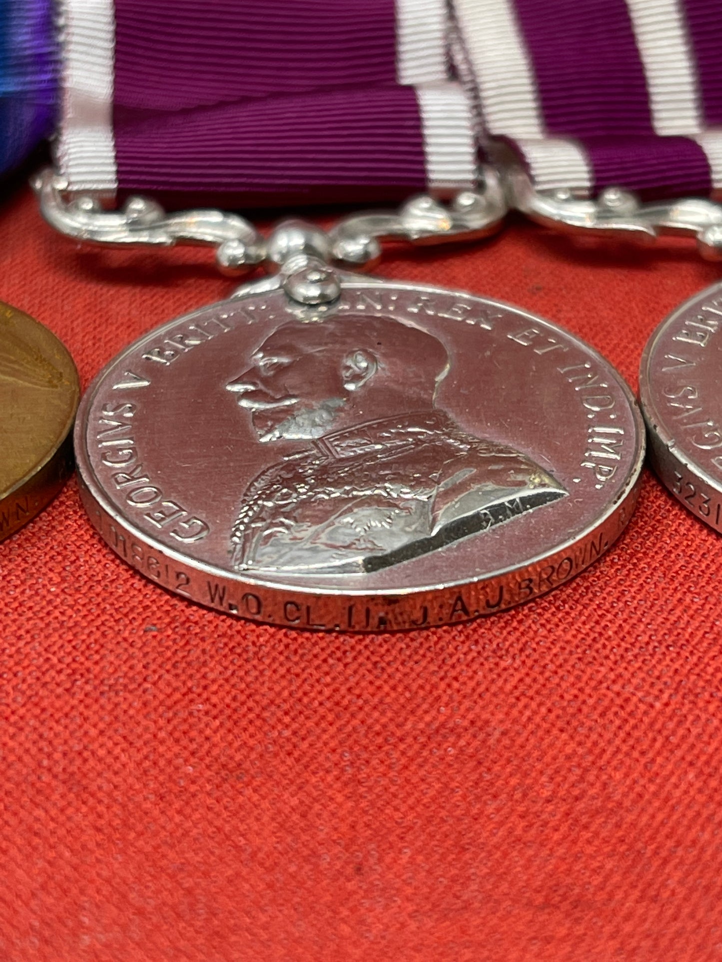 32310 Sjt J Brown R.F.A WW1 Trio, LSGC, MSM