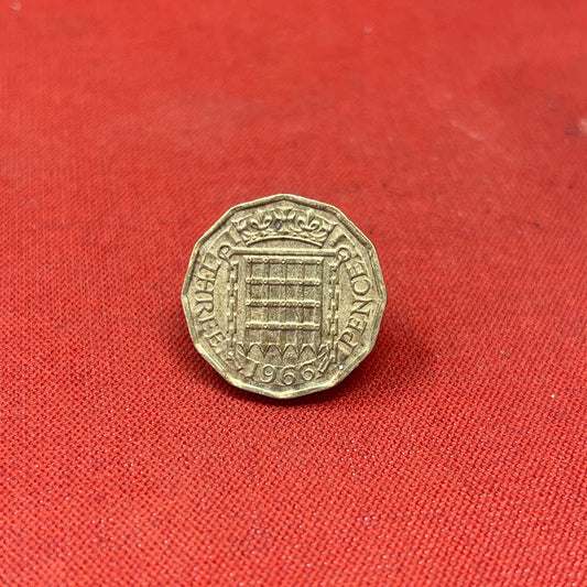 Queen Elizabeth II 1966 Threepence Coin
