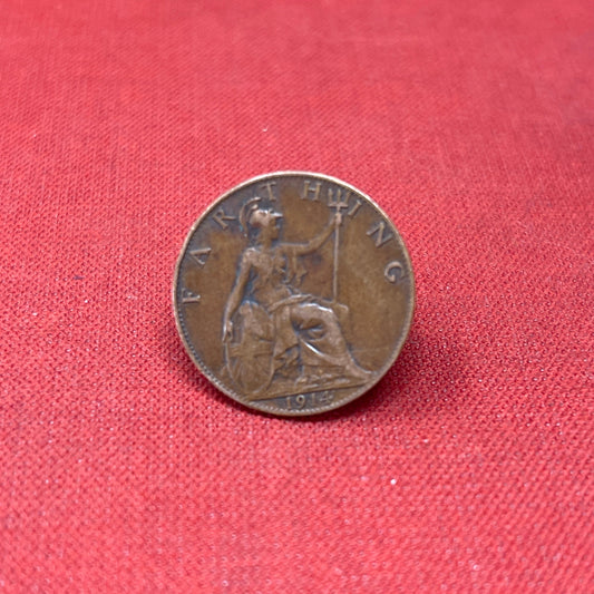 Discover the King George V Farthing, minted from 1911 to 1936. Featuring the iconic Britannia design and King George V's portrait, these historic bronze coins are perfect for collectors and history enthusiasts.