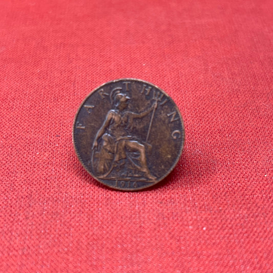 Discover the King George V Farthing, minted from 1911 to 1936. Featuring the iconic Britannia design and King George V's portrait, these historic bronze coins are perfect for collectors and history enthusiasts.