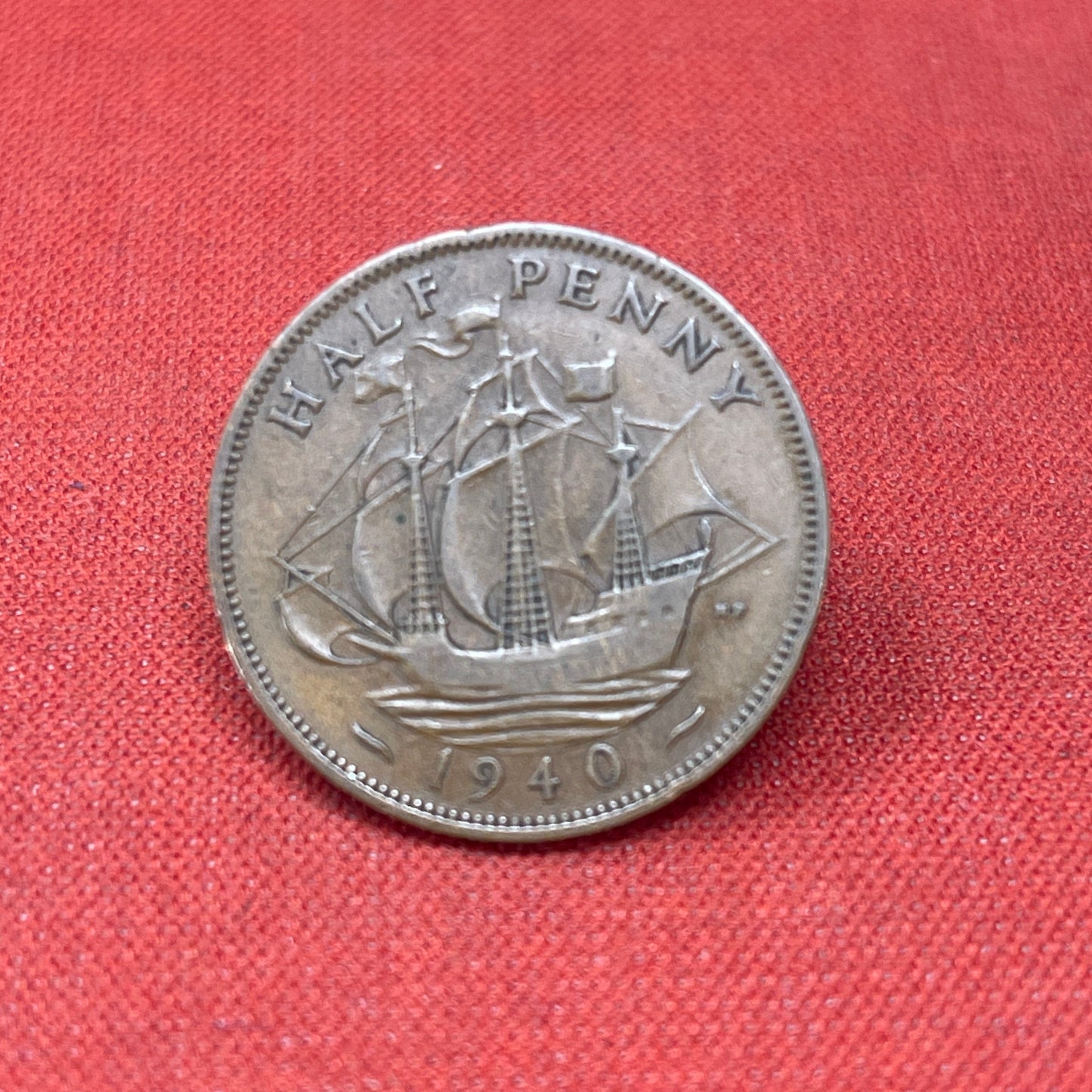 King George VI 1940 Half Penny