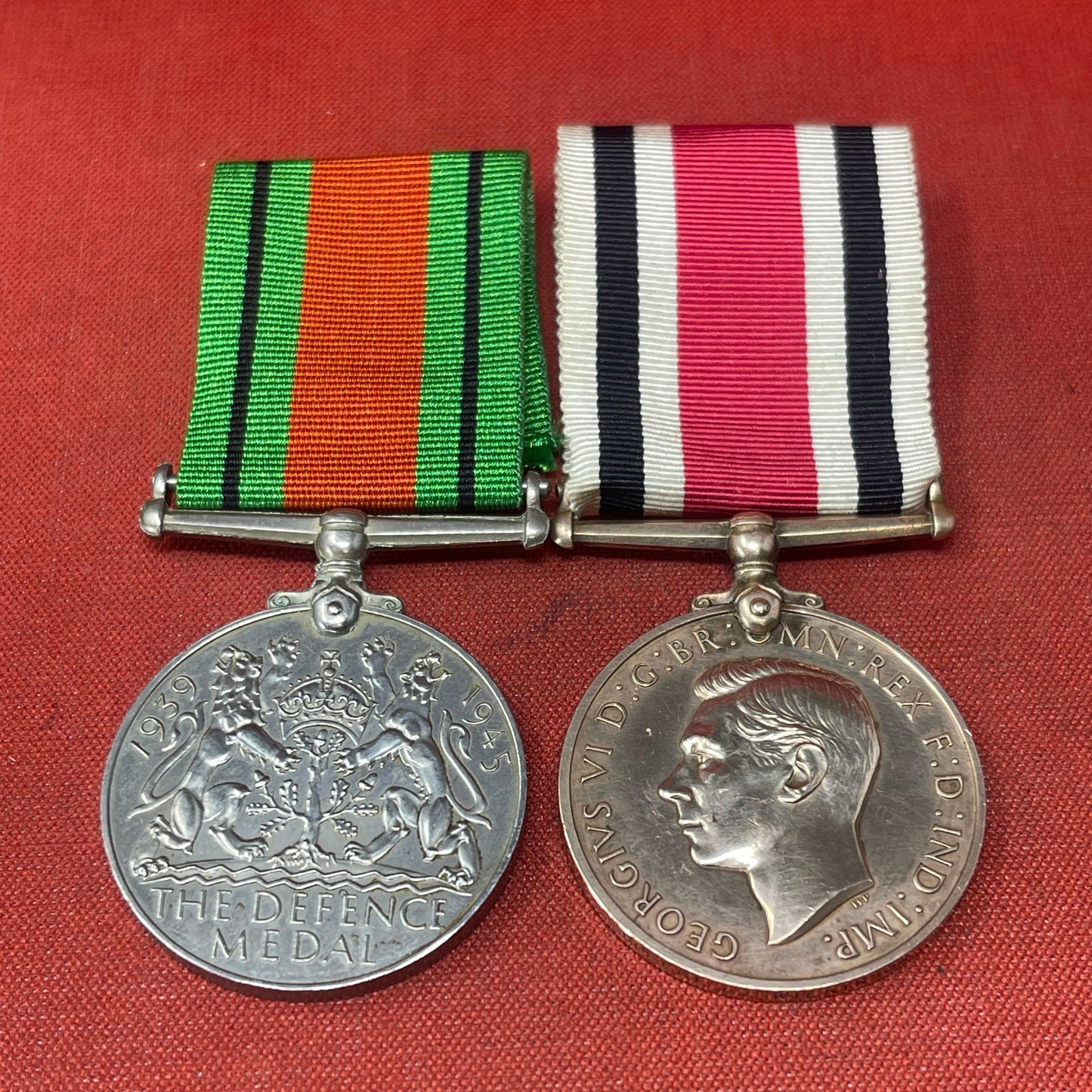WW2 Pair of British War Medals, Defence Medal, 1939-45 Medal.