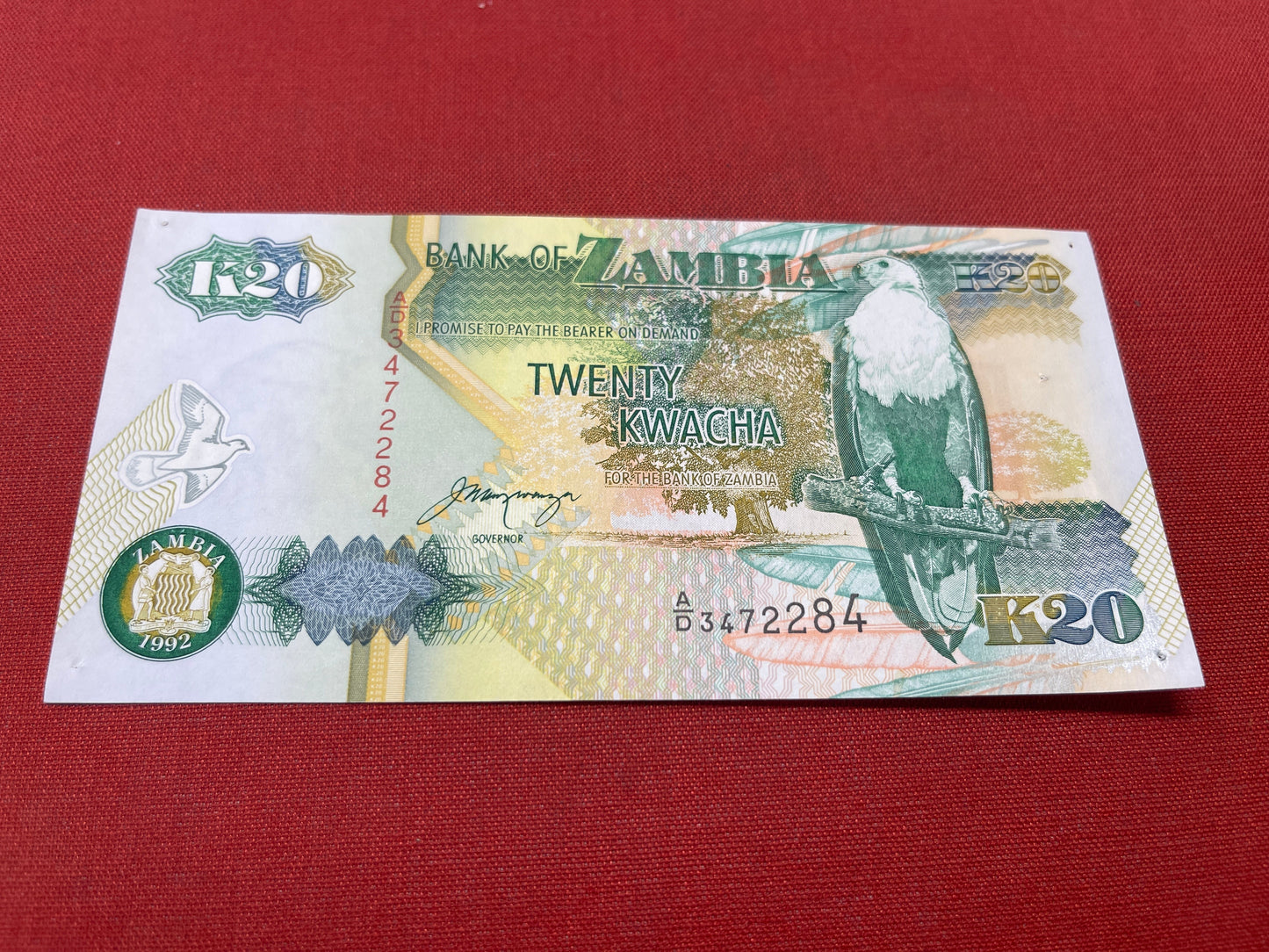 Bank of Zambia 20 Kwachi AD/3472284
