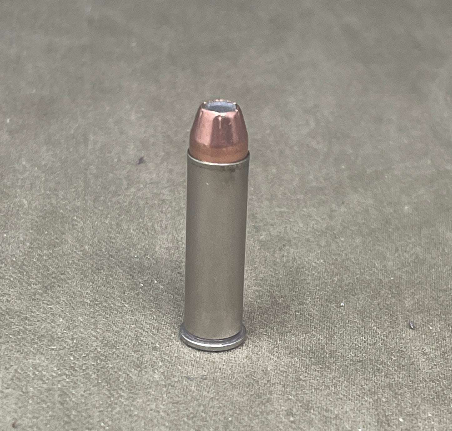 Bullet casing on a concrete surface