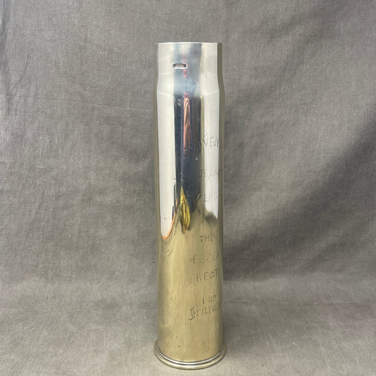British 6Pdr MKIII Brass Shell Case Dated 1917 Made By Kynoch