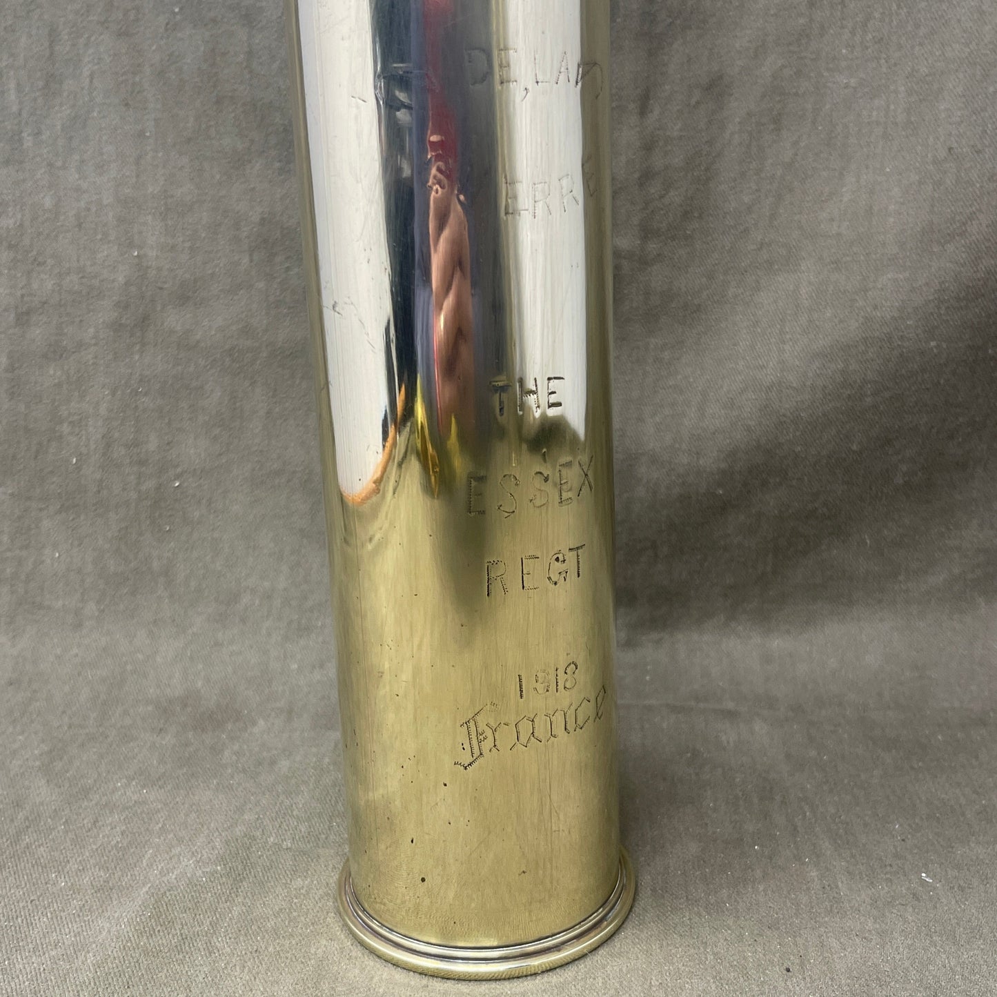 British 6Pdr MKIII Brass Shell Case Dated 1917 Made By Kynoch