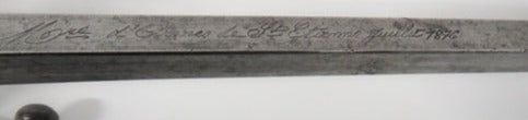 French M1874 Gras bayonet 20.5 inch, single edged, T section blade.