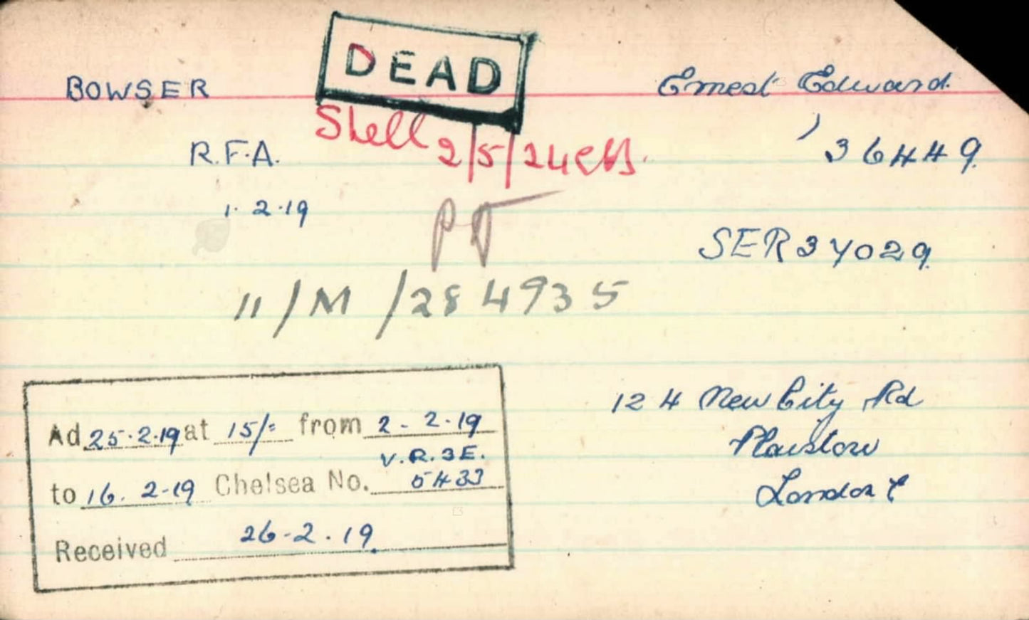 A Great War MM Group 36449 Bmdr E Bowser 189 Brigade RFA