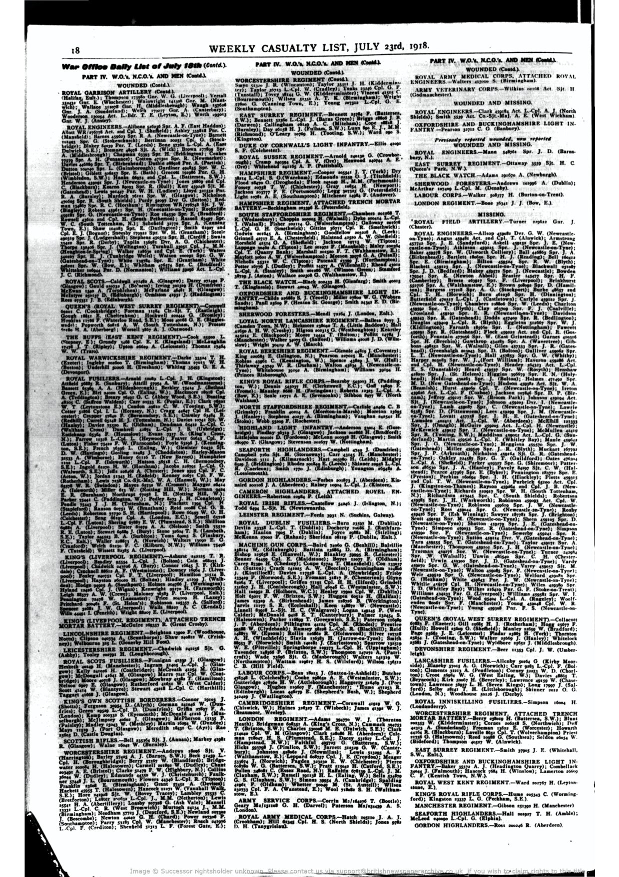 ww1military medal newspaper entry