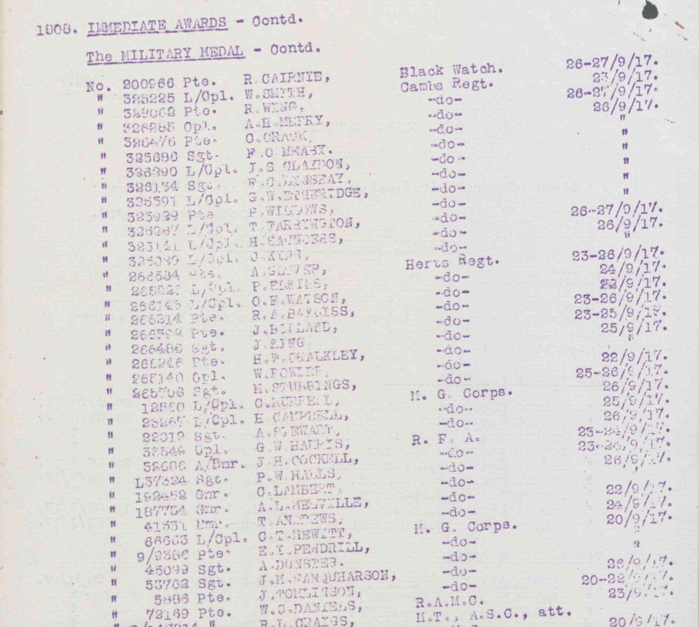 Great War MM Group 45099 Sgt A Dunster 228th Company MGC