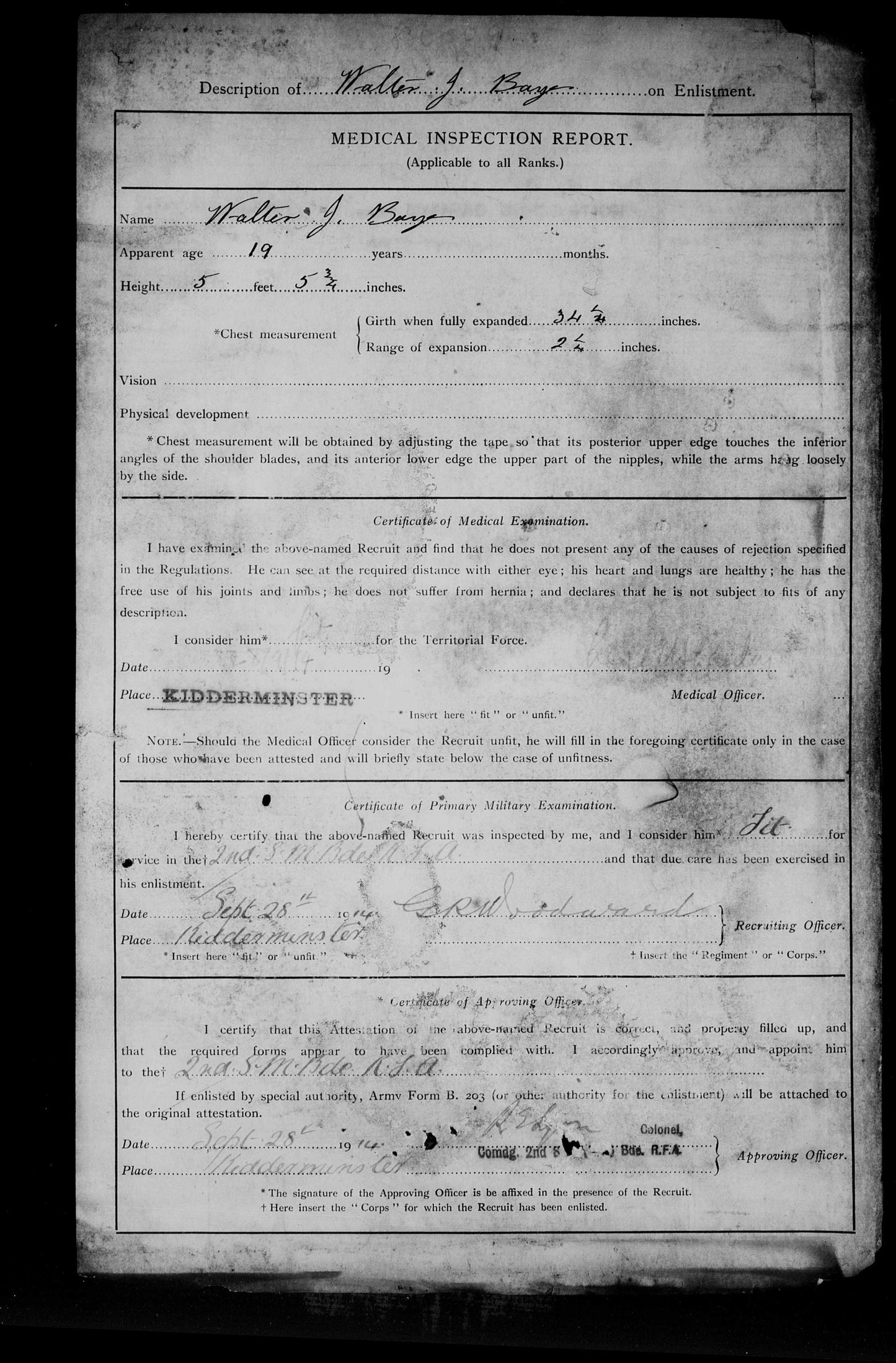 ww1 soldiers service record
